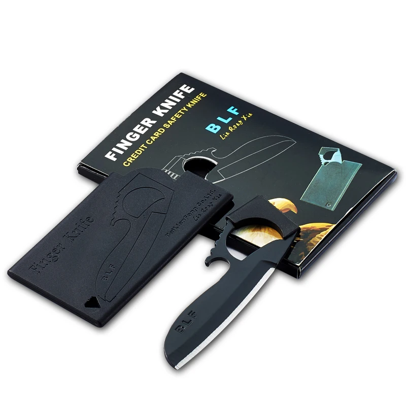 

1/2/5/10PC Portable Wine Opener Bottle Eagle Mouth Shape Credit Card Finger Knife Camping Knives Hidden Outdoor Wallet Mini Tool
