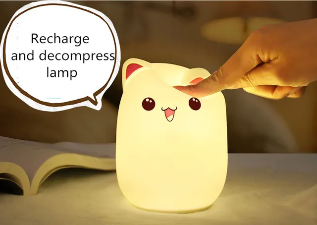 Silicone Bear Night Light Luminaria Lamp Novelty Led Cute Silicone Bear Night Light Luminaria Lamp Novelty Led Cute Touch Nursery Nightlight For Baby Children