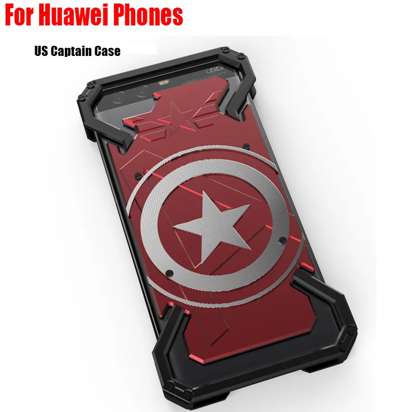 

Fashion Cool US Captain Aluminum Metal Case For Huawei P20 Pro Lite P10 Plus P9 Mate 20 Pro Mate 10 Pro Mate9 Back Cover HP101