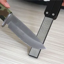 Afilador de cuchillos plegable de diamante, doble cara, trituración de piedra de afilar rueda para cocina al aire libre, herramientas de reparación afiladas