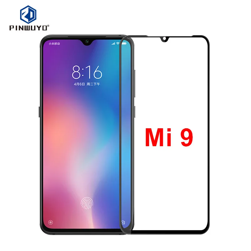 PINWUYO Xiaomi Mi 9 протектор экрана 6 39 дюймов стеклянная пленка 3D изогнутое Защитное