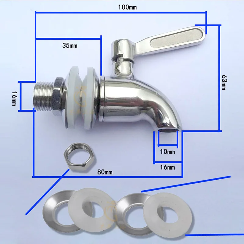 Нержавеющая сталь диспенсер для напитков Замена кран Spigot для баррель ферментер вино пиво 2019ing