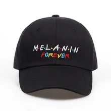 Новое поступление, бейсболка с вышитыми буквами MELANIN forever, Женская Бейсболка, Регулируемая Кепка для мужчин, модные шапки для папы