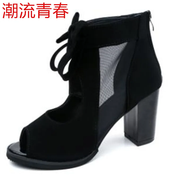 

2019 New Woman Sandals Summer Breathable mesh yarn Platform Sandals Wedges Bottom Casual Women Shoes High Heels Sandalias