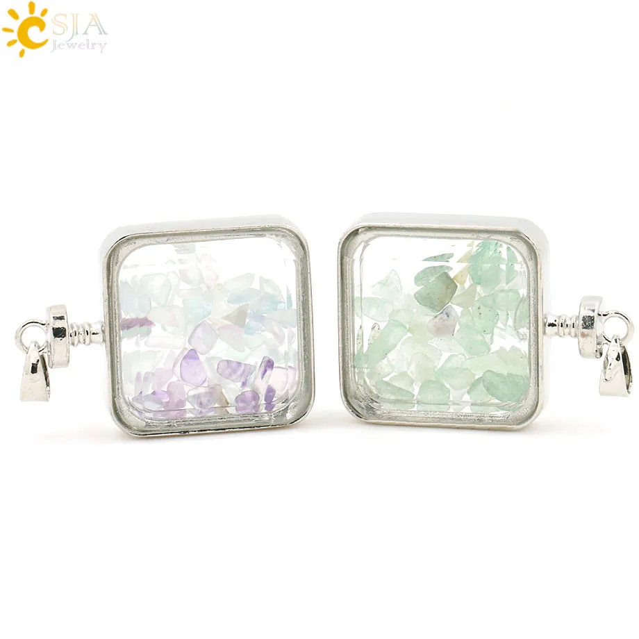 clear glass wishing bottles Pendant
