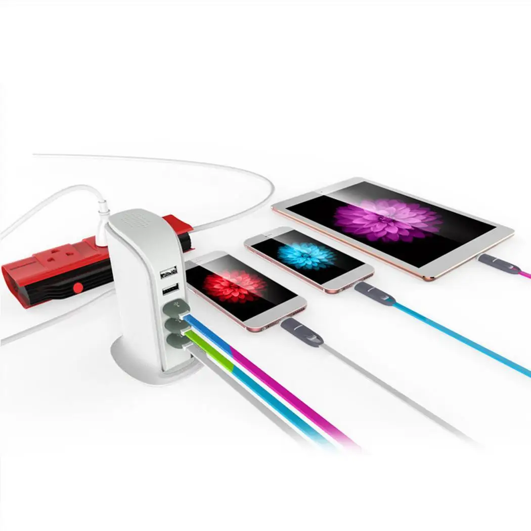 5 Порты и разъёмы зарядное устройство usb multi настенный термометр стол для дома и путешествий Мощность адаптер