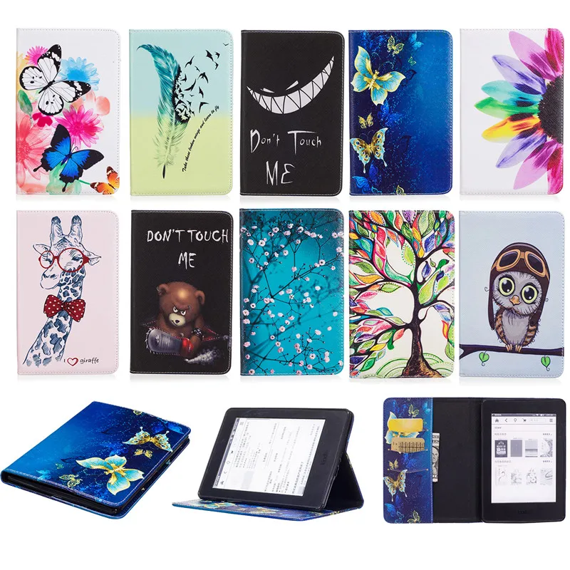 Модный окрашенный чехол для Amazon Kindle Paperwhite 1 2 3 2015 6th Generation Fundas с подставкой и