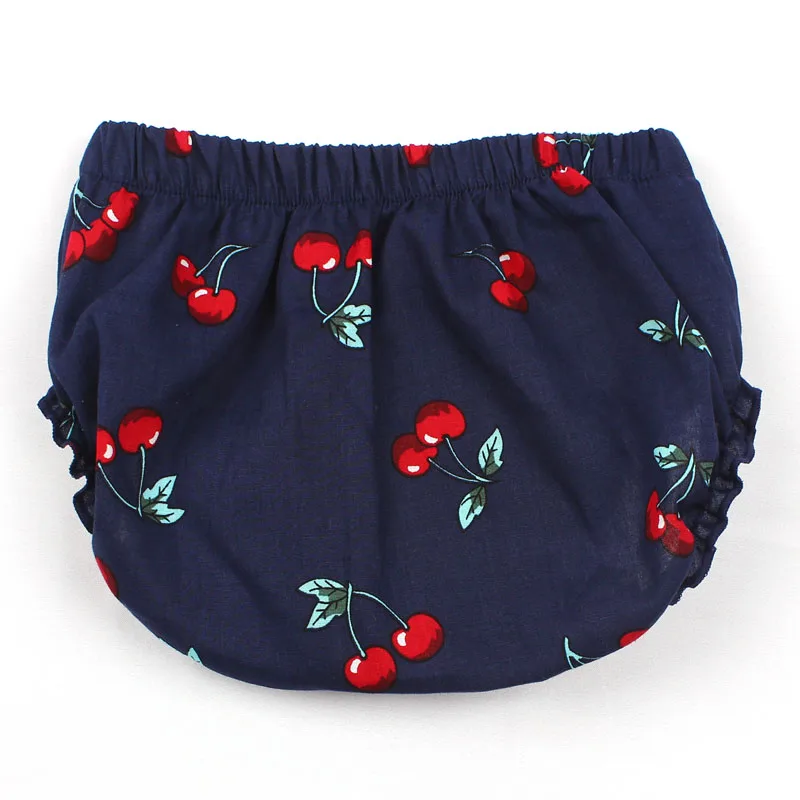 Newborn Baby Summer Cherry Ruffle Bloomers Little Girl Cotton Diaper Cover Toddler Lipstick Shorts Infant (7)