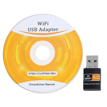 

Wireless USB 2.0 WiFi Adapter CD Driver 600Mbps PC Computer Laptop Network Card 2.4+5G Dual Band Receiver for Windows 10/8.1/8/7