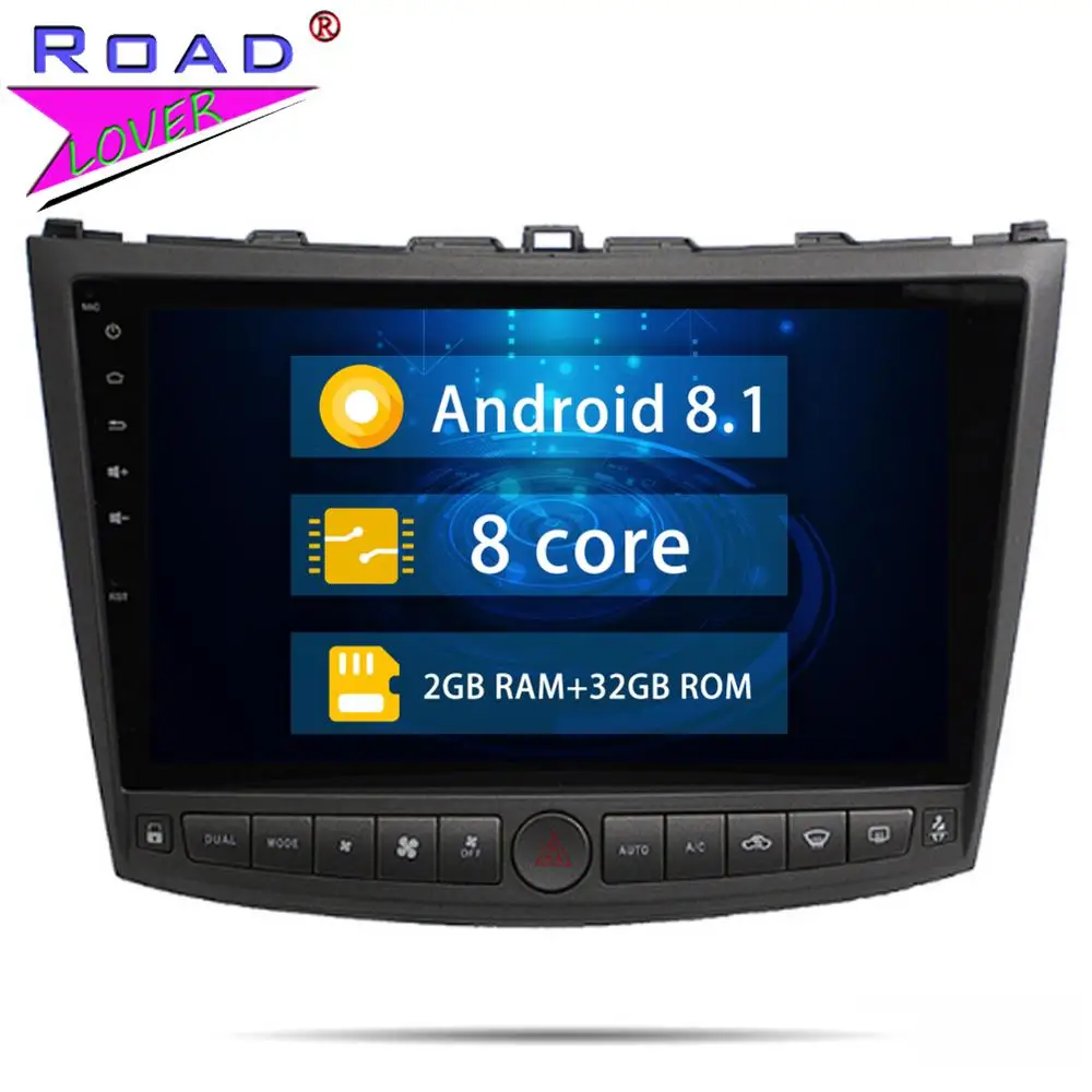 Автомагнитола 2 Din головное устройство Android 8 1 Восьмиядерный DVD-плеер для Lexus IS250 IS300