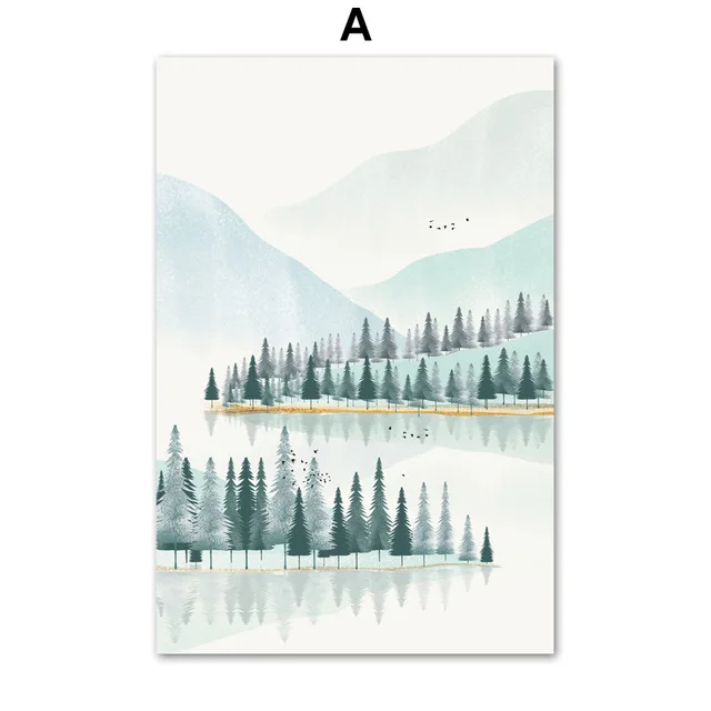 Watercolor-Forest-River-Mountain-Landscape-Wall-Art-Canvas-Painting-Nordic-Posters-And-Prints-Wall-Pictures-For.jpg_640x640