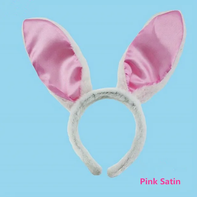 Rabbit Bunny Ear Makeup Headband Soft Hair Band Coral Fleece Elastic