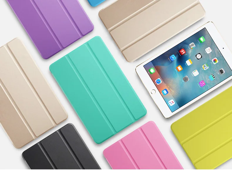 Умный чехол ZVRUA YiPPee из цветной искусственной кожи для iPad Air 2 с магнитом режим