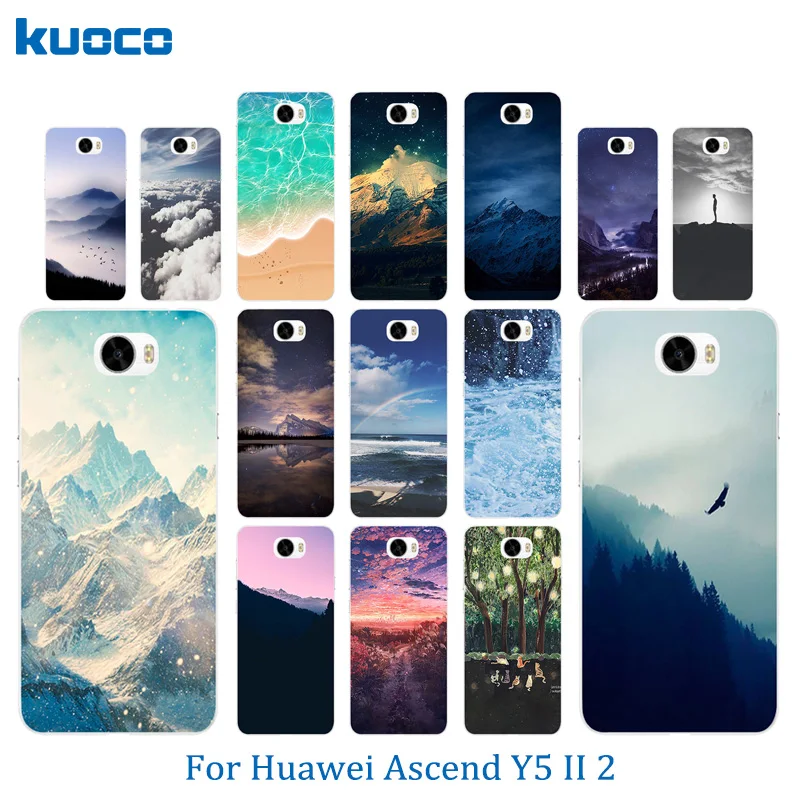 Мягкие чехлы для телефонов Huawei Y5 II Y5ii Y52 Capa Landscape Pattern 5 0 дюймов Задняя крышка