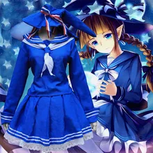 Горячая Аниме Игры Wadanohara Косплей Костюмы Лолита Девушки Длинные Рукава Sailor Школьная форма Ведьма Костюмы Наборы