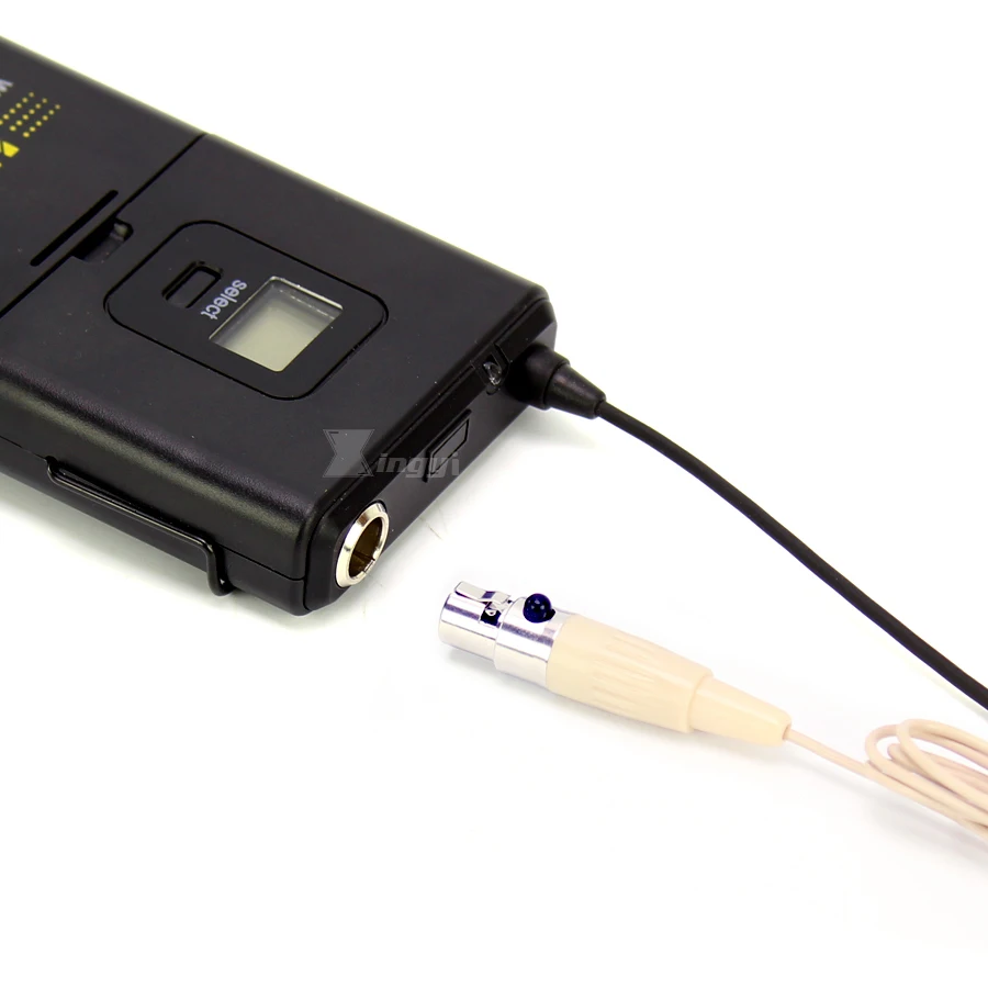Бежевая мини гарнитура XLR 4 Pin TA4F с микрофоном головной убор двойным ушным крючком