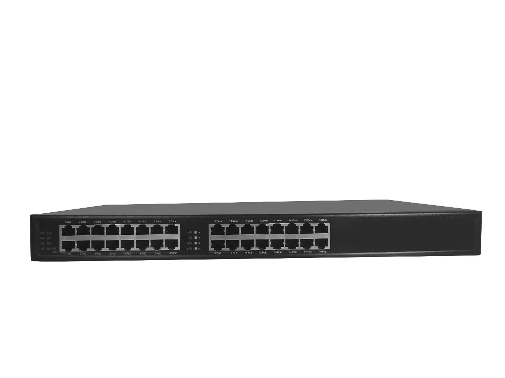

16 port 10/100/1000Mbps standard PoE Injector PSE PoE,802.3af/at standard ,pin1,2(+)/3,6(-) Middle Span