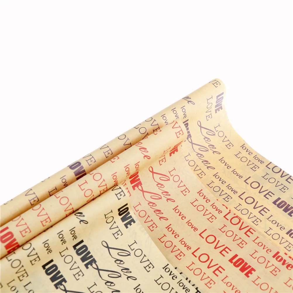 

Kraft Paper Gift Packaging Newspaper Paper Material Thanksgiving for Christmas&PartyFlower Wrapping Paper Florist Bouquet Wrap