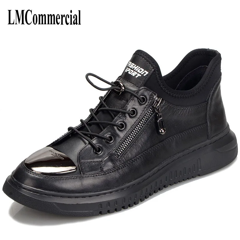

spring and autumn casual leather men's shoes winter British retro boots men breathable sneaker handmade fashion comfortabl