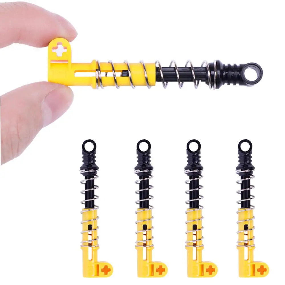 4 Pcs / Lot Self-Locking Bricks Free Creation Blocks Toy Technic Brick Shock Absorber 9.5L Hard Spring Compatible with Lego DIY