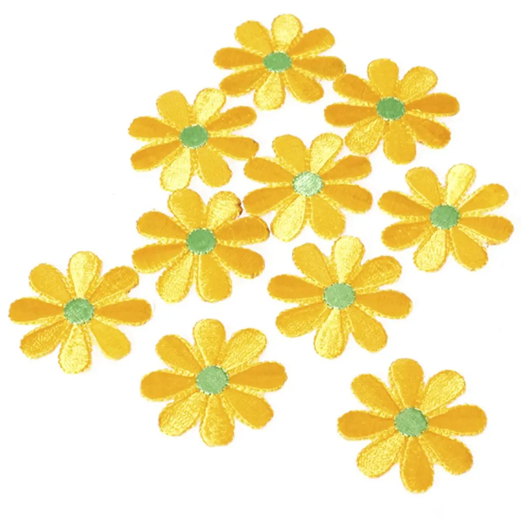 

GSFY!10pcs Embroidered Applique Flower Patches Sewing Craft Decoration