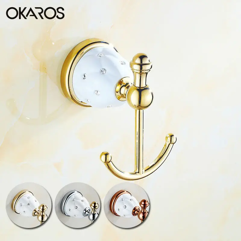 OKAROS Bathroom Luxury Robe Hook Cloth Hook Towel Rack Hook Coat Hook