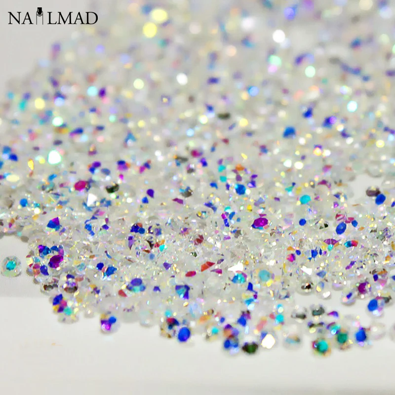 

1box 1.2mm Dazzling Zircon Rhinestones Micro Crystal Rhinestones Mini Conical Nail Rhinestone Nail Art Decorations DIY Tools