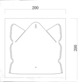 DIY leather glass box pvc template leather craft accessories glass box sewing pattern
