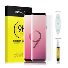 Защитная пленка для экрана vochoon для samsung Galaxy S8 S9 Plus Note 8 9 3D, полностью проклеенное закаленное защитное стекло с закругленными краями