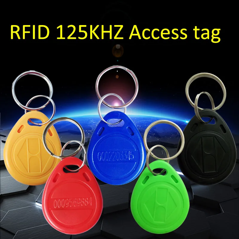 

125Khz Proximity #2H EM4100 Chip 125 khz RFID ID Token/Keychain RFID Key Ring ID Tag For Hotel Door system Switch Power 10PCS