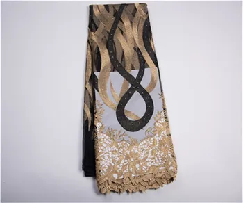 

embroidery chemical guipure African lace fabric and cheap price french net lace fabric for wedding dress 16.50