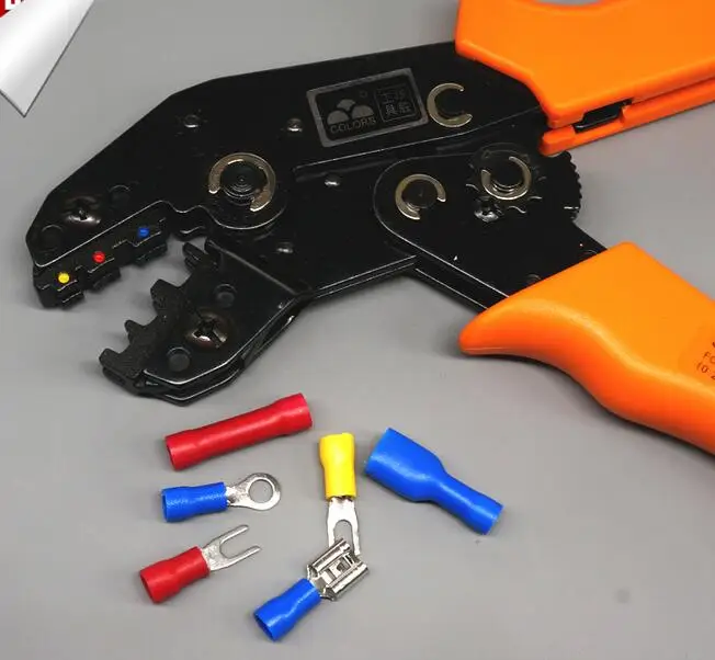 

Ratchet terminal line pressing pliers,Crimping Pliers 0.25-2.5mm2 AWG22-14 crimping