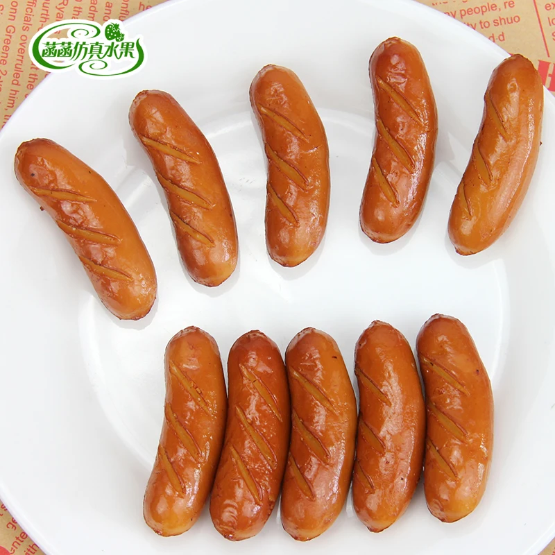 

Sausage ham model pvc sausage props kitchen cabinet at home decoration photography props