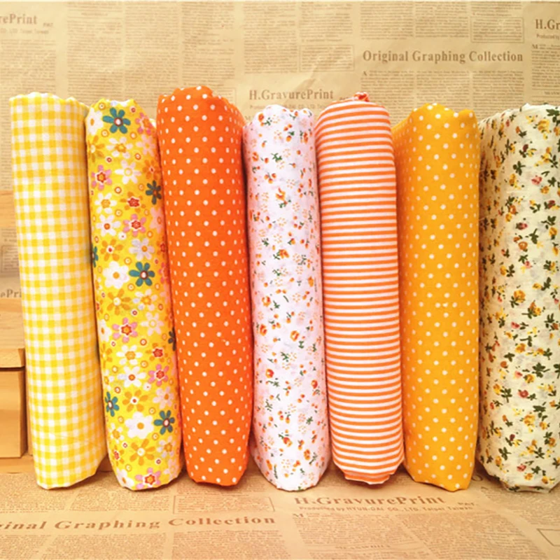 

Hoomall 7PCs/set 25x25cm DIY Patchwork Handmade Fabrics For Sewing Cotton Fabric Quilting Fabric For Needlework Felt