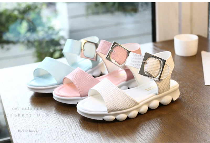 Новые однотонные летняя одежда для девочек мягкая пляжная обувь детей девочек детская обувь на плоской подошве сад обувь#1