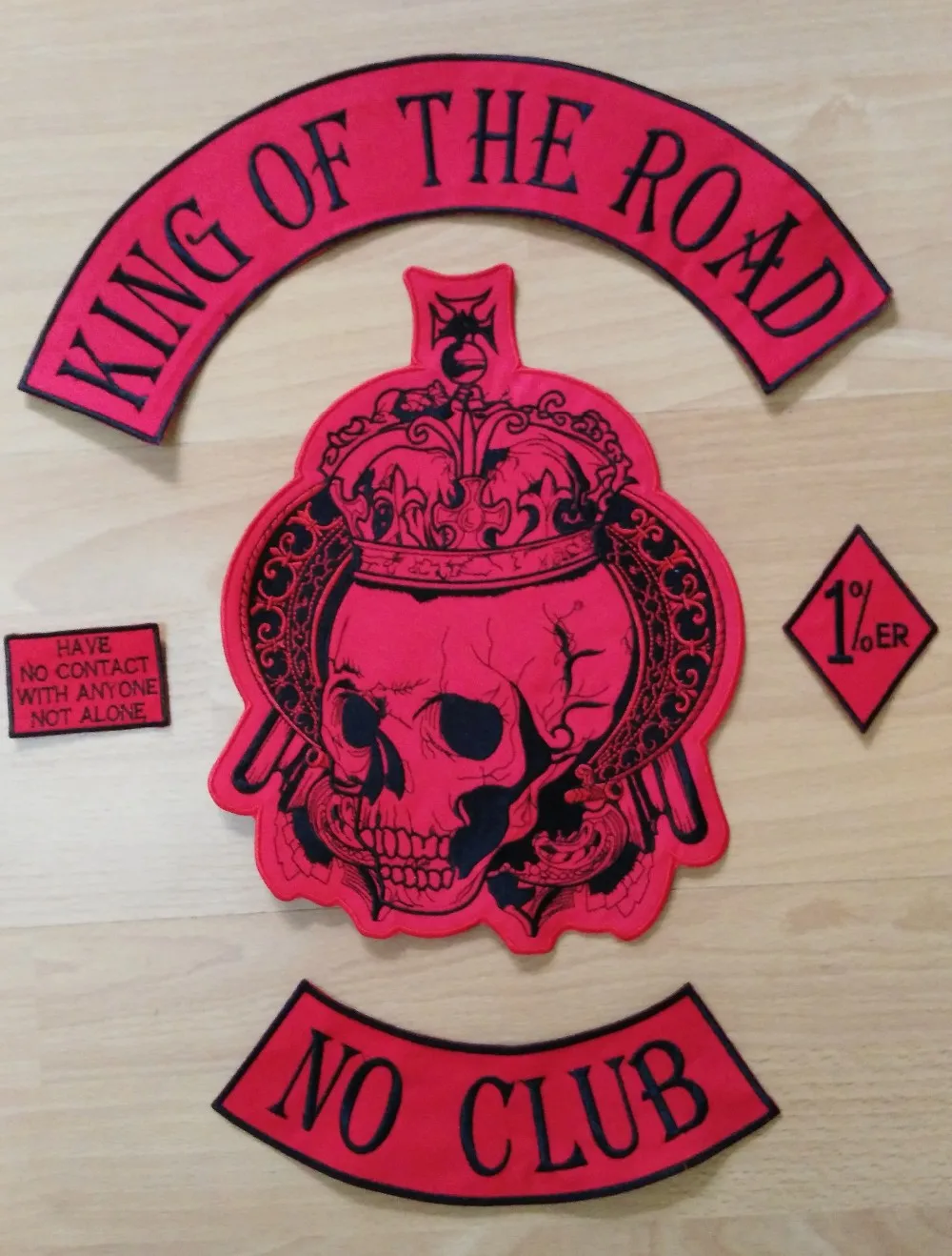 Большой патчи для вышивки KING OF THE ROAD 14 дюймов жилет на заднюю крышку мотоцикла
