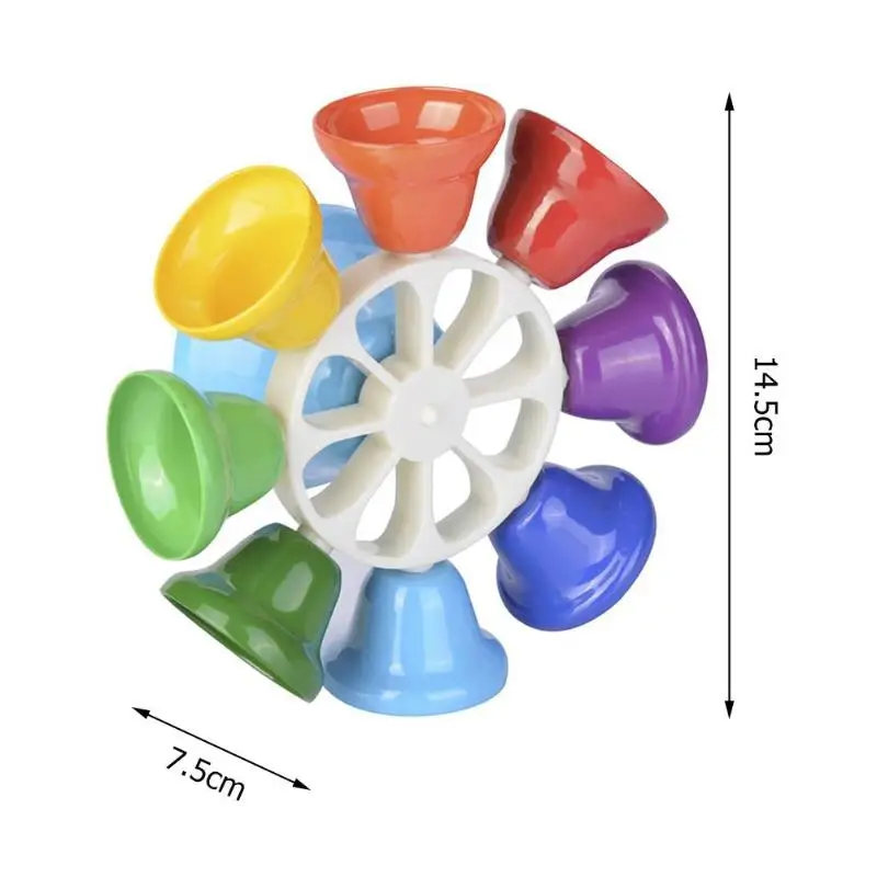 Детская музыкальная игрушка, детский музыкальный инструмент, восемь тонных сенсорных часов, Детские Игрушки для раннего образования, детские подарочные колокольчики, музыкальная игрушка