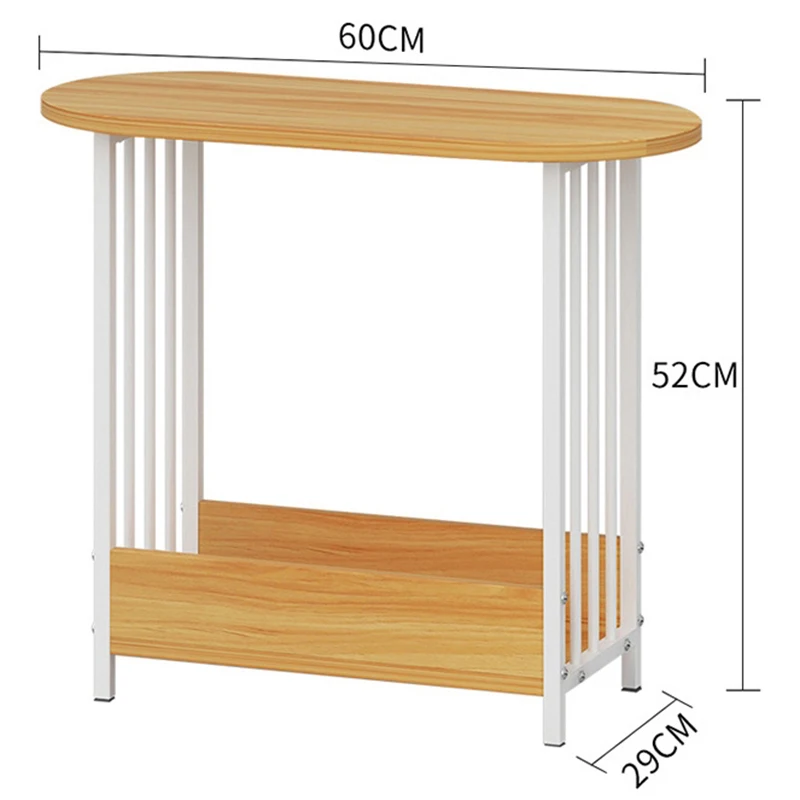 Двухслойный овальный журнальный столик из дерева в скандинавском стиле, столик для гостиной, диван, столик, маленький обеденный стол, маленький столик, мебель для дома