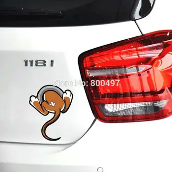 

10 x Funny 3D Abstract Car Sticker Car Body Decal Car-covers Mouse Tail for Tesla Chevrolet Volkswagen Toyota Honda Hyundai Lada