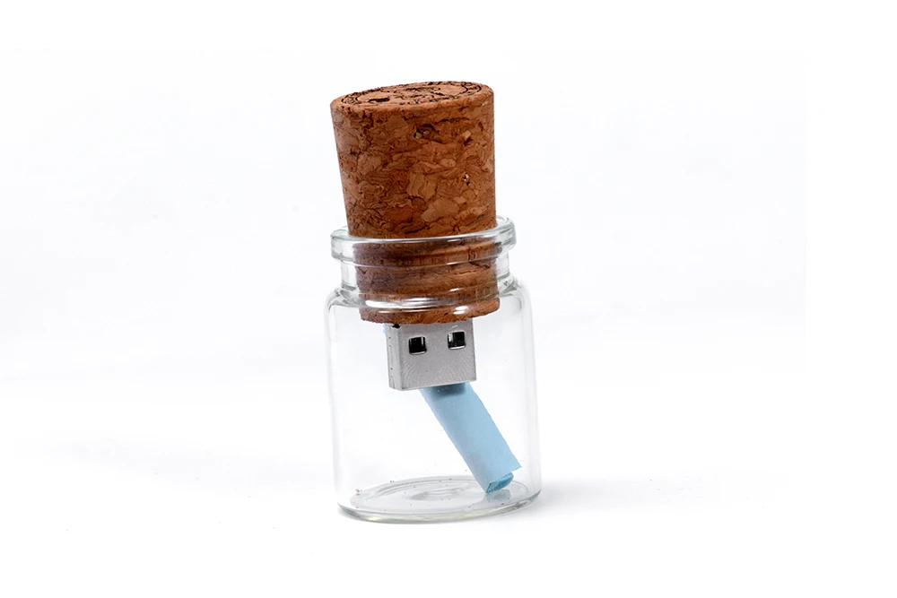 JASTER стеклянная бутылка с пробкой USB флэш-накопитель(прозрачный) ручка-накопитель 4 ГБ 8 ГБ 16 ГБ 32 ГБ 64 ГБ модная Подарочная бутылка подарок