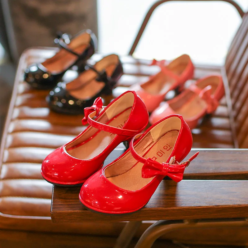 

Children Bowknot shoes children's High Heels girls princess Fashion Tide Sandals shoes high heels in Party For All Seasons