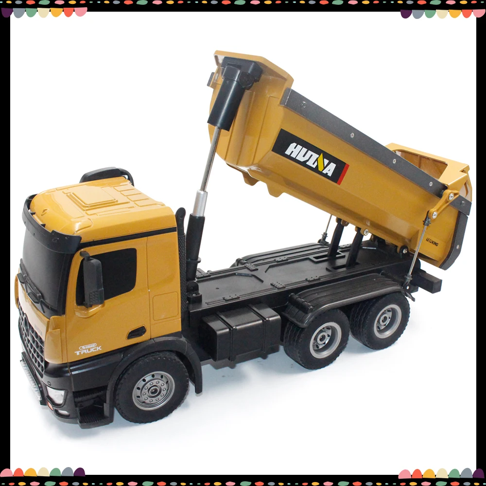 

Huina 1573 RC Truck 1/14 Dump Truck 10 Channel New Engineering Vehicle 2.4Ghz Remote Control Car 1:14 RC Toys For Kids Gifts
