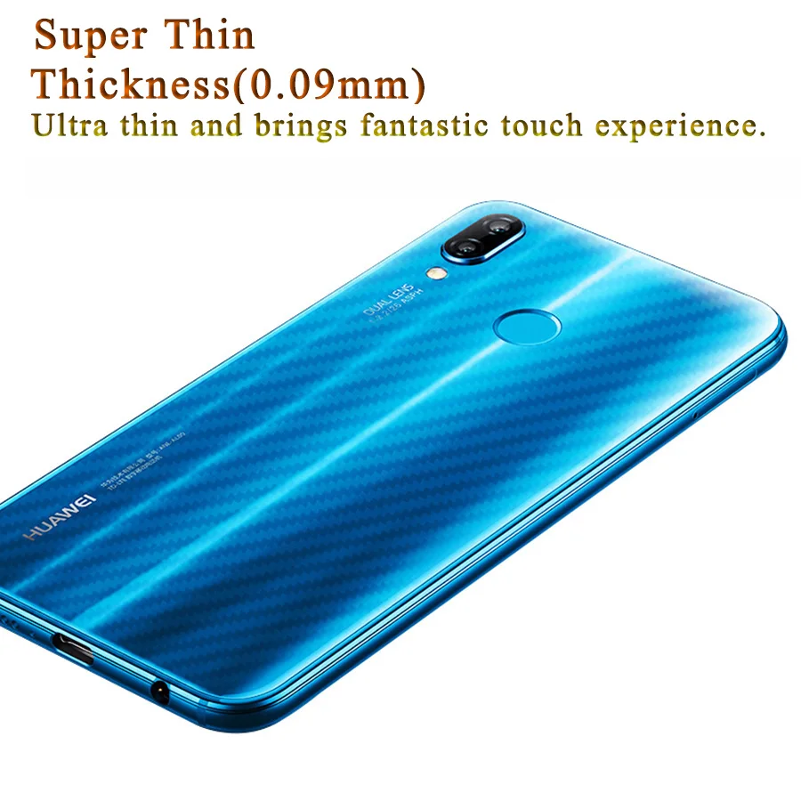 WZH 3D Carbon Fiber Sticker Screen Protector Protective Film For Huawei P20 Pro P20 Lite Honor 10 Clear(Not Tempered Glass) (5)