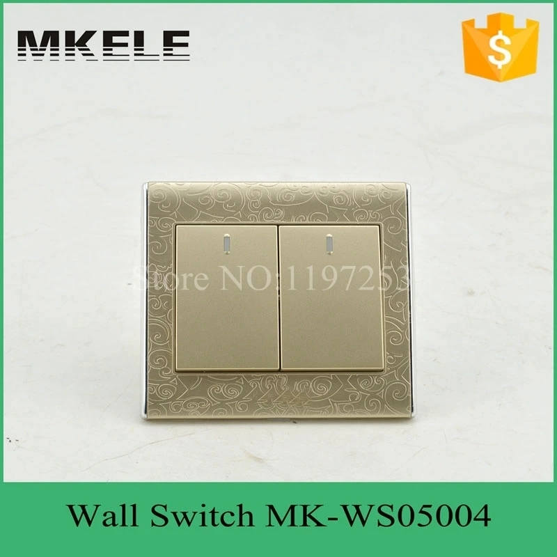 

MK-WS05004 PC flame material 10A 250V 2 Gang switch 2 Way smart home touch light wall switch for home decoration