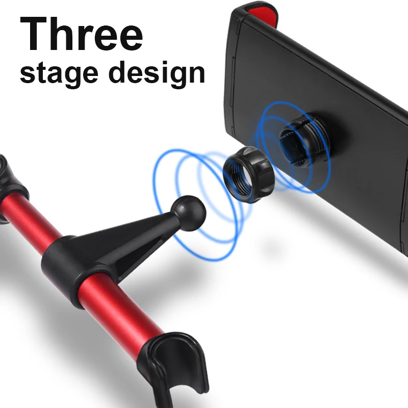 Премиум Автомобильный держатель для телефона на заднее сиденье 4-11,5 дюймов, Выдвижной Автомобильный держатель для телефона, планшета, мобильного телефона, поворотный кронштейн для подголовника автомобиля