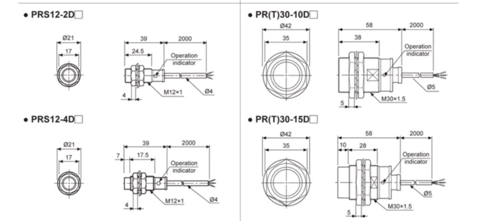 interruptor de proximidade cilíndrico 0-1.6mm sensor NPN