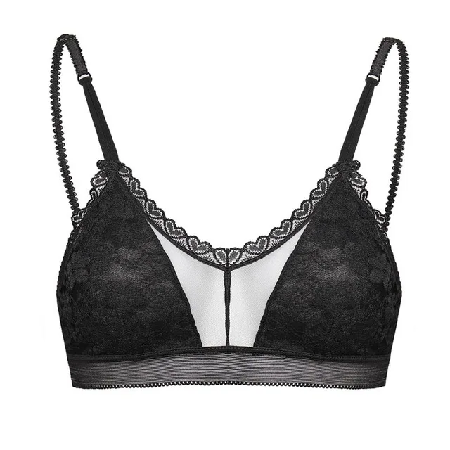 

Sexy Women Cropped Tops Lace Padded Bra Fashion Wireless Tube Tops 3/4 Cup Brassiere Underwear