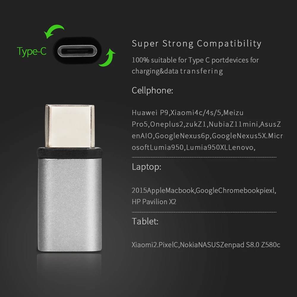 USB 3,1 type C OTG адаптер Micro USB женский поворот на type C Мужской конвертер для samsung Galaxy Note 8 S8 Plus/A5 Oneplus