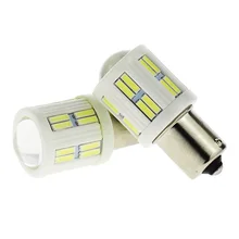 2 шт./лот BA15S 1156 лампы для фар поворота Задний фонарь Керамика 28 7020 smd белый свет Монстер Хай, тренажерная линзы лампы