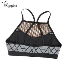 Спортивный бюстгальтер с подкладкой Холтер Топ шок Чистая Пряжа тренажерный зал Топ дышащий шок спортивный бюстгальтер прочный Спортивная поддержка